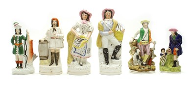 Lot 313 - A collection of 19th century Staffordshire figures