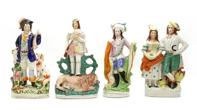 Lot 307a - A collection of large Staffordshire figures