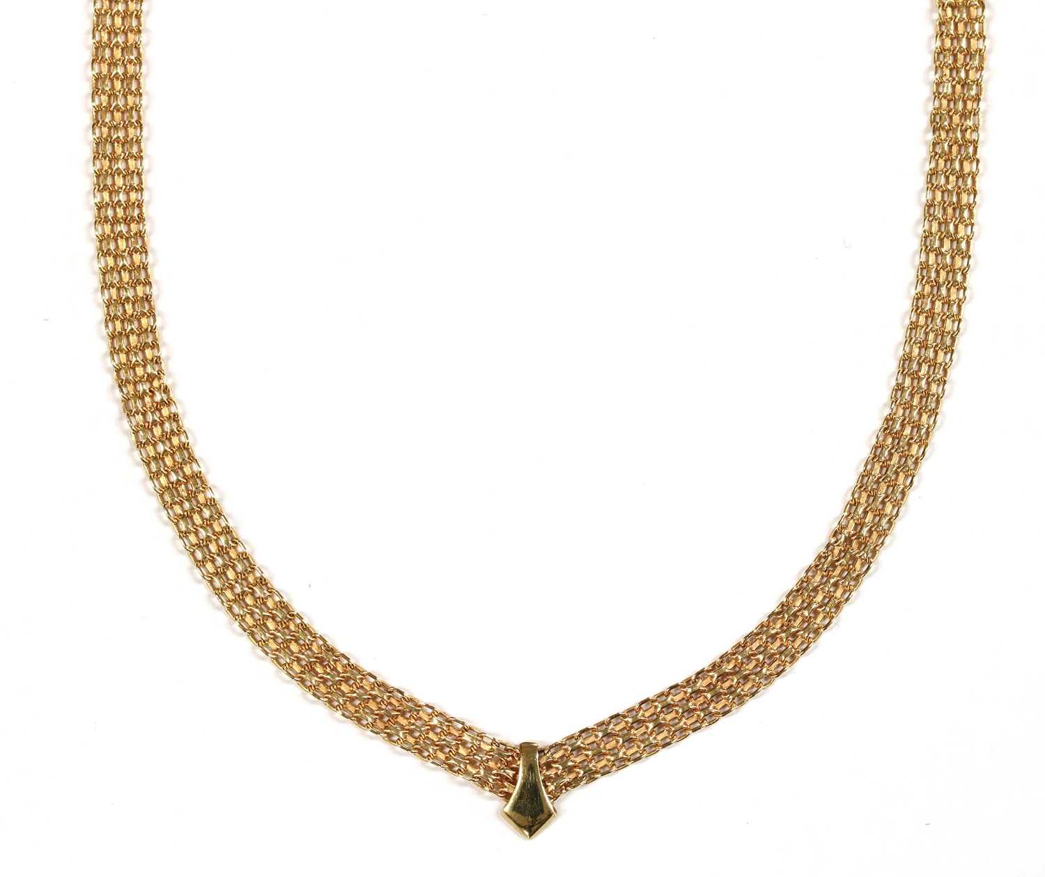 Lot 69 - A 9ct gold Bismarck link necklace