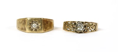Lot 131 - A Dutch gold single stone rose cut diamond ring