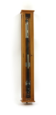 Lot 698 - A Griffin & George mahogany cased stick barometer