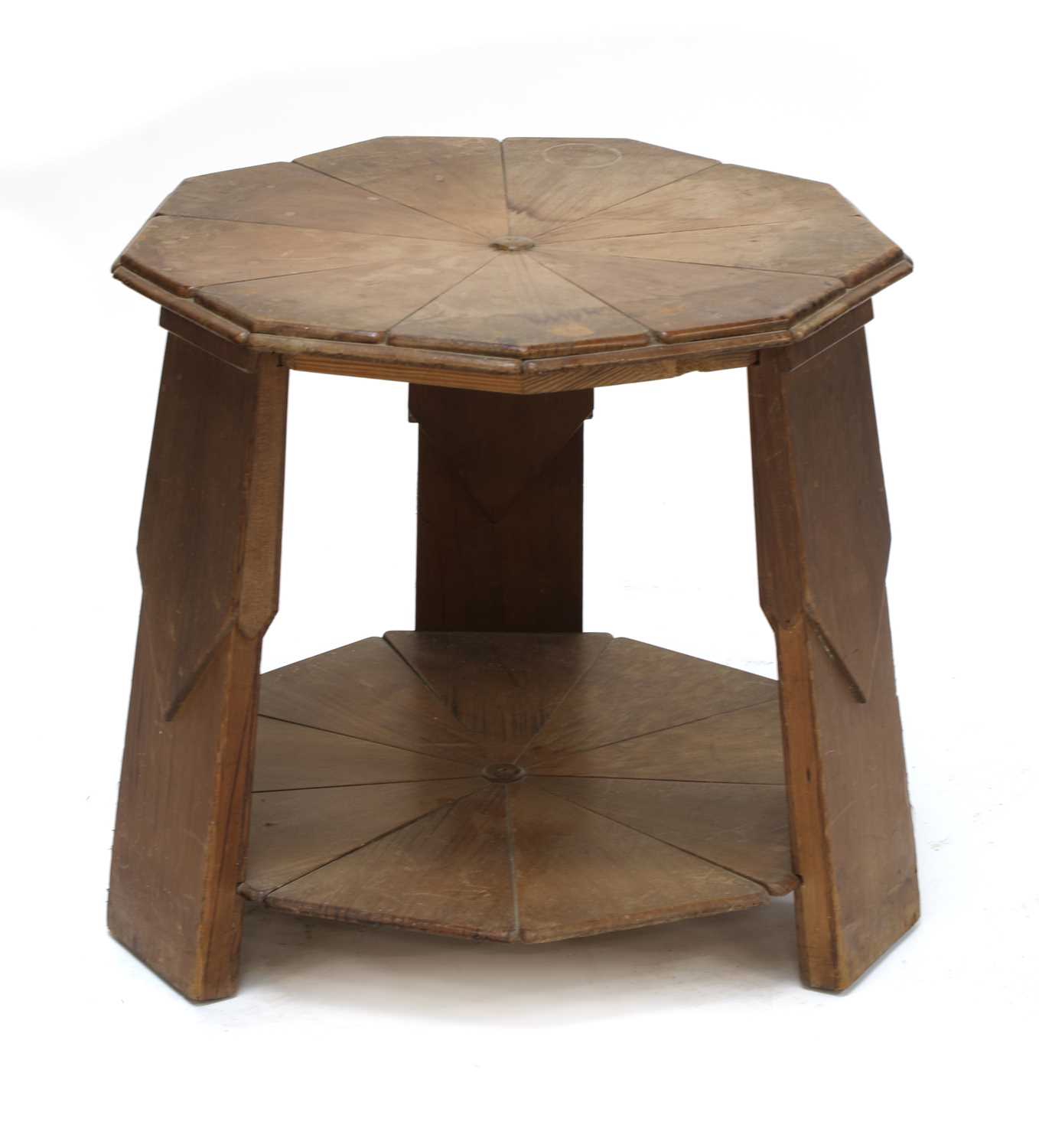 Lot 29 - An unusual Arts and Crafts Baltic pine occasional table