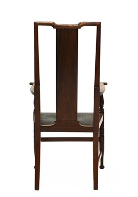 Lot 162 - An Art Deco walnut elbow chair
