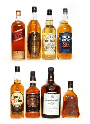 Lot 201 - Assorted Whisky, to include Johnnie Walker, Red Label, Old Scotch Whisky and seven other bottles
