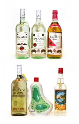 Lot 203 - Assorted Rum, to include Ron Bacardi Superior, Carta Blanca Rum, old bottling