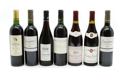 Lot 265 - Assorted French Wine; Gevrey Chambertin, 1996, one bottle and six various others