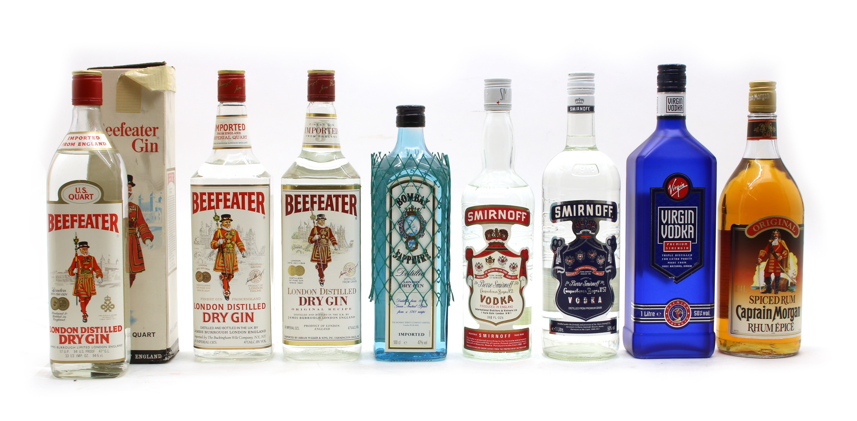 Lot 264 - Assorted Spirits, to include Smirnoff Vodka,