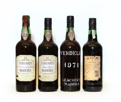 Lot 146 - Assorted Madeira to include: Leacocks, Verdelho, Madeira, 1971, one bottle and three various others