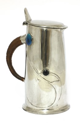 Lot 59 - A Liberty Tudric pewter and enamel jug