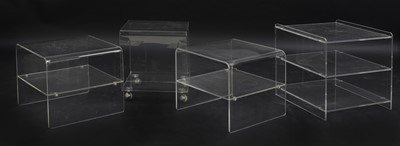 Lot 191 - Four clear Lucite tables