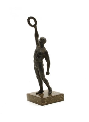 Lot 149 - A bronzed figure of an athlete