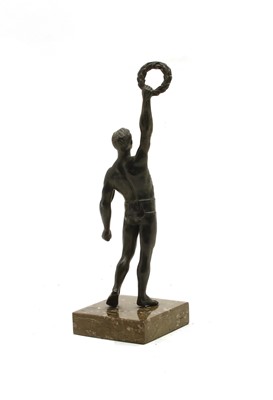 Lot 149 - A bronzed figure of an athlete