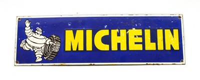 Lot 382 - An enamel sign 'Michelin' with illustration