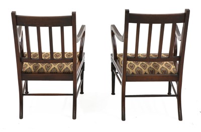 Lot 26 - A pair of walnut armchairs