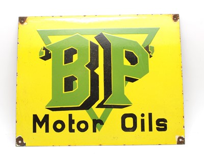 Lot 390 - An enamel sign 'BP Motor Oils'