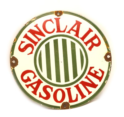 Lot 387 - An enamel sign 'Sinclair Gasoline'