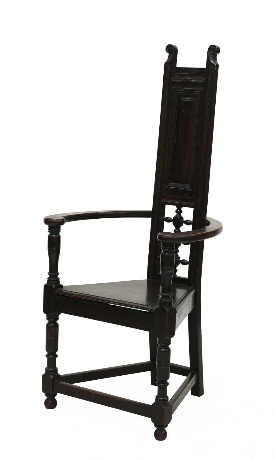 Lot 41 - A Shakespearian oak throne chair