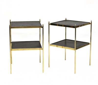 Lot 353 - A pair of Scandinavian brass side tables