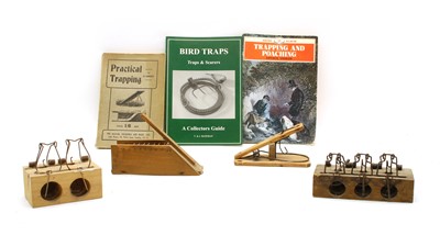 Lot 74A - Four patent wooden mousetraps