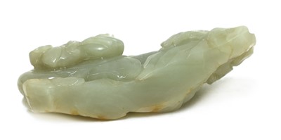 Lot 69 - A Chinese jade carving
