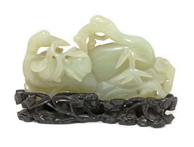 Lot 69 - A Chinese jade carving