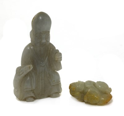 Lot 93 - Two Chinese jade carvings