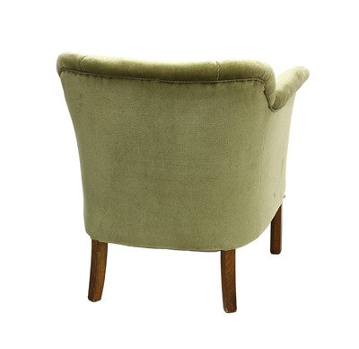 Lot 231 - A Danish Art Deco green velvet lounge chair