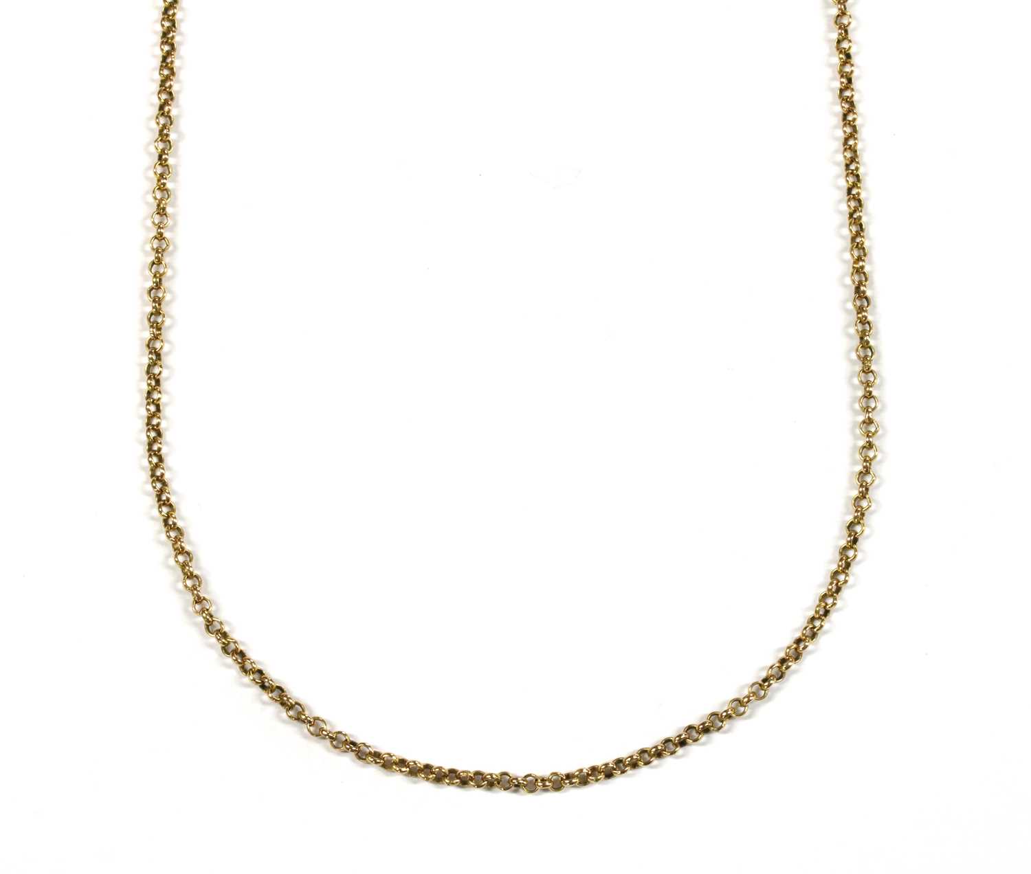 Lot 65 - A 9ct gold belcher link chain