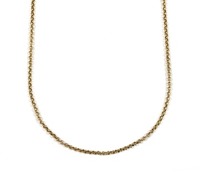 Lot 65 - A 9ct gold belcher link chain