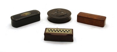 Lot 418 - Four 19th century snuff boxes