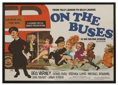 Lot 253 - A film poster for 'On the Buses'