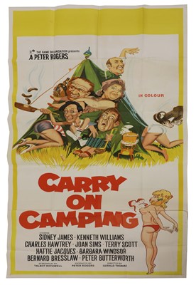 Lot 254 - A film poster for 'Carry On Camping'