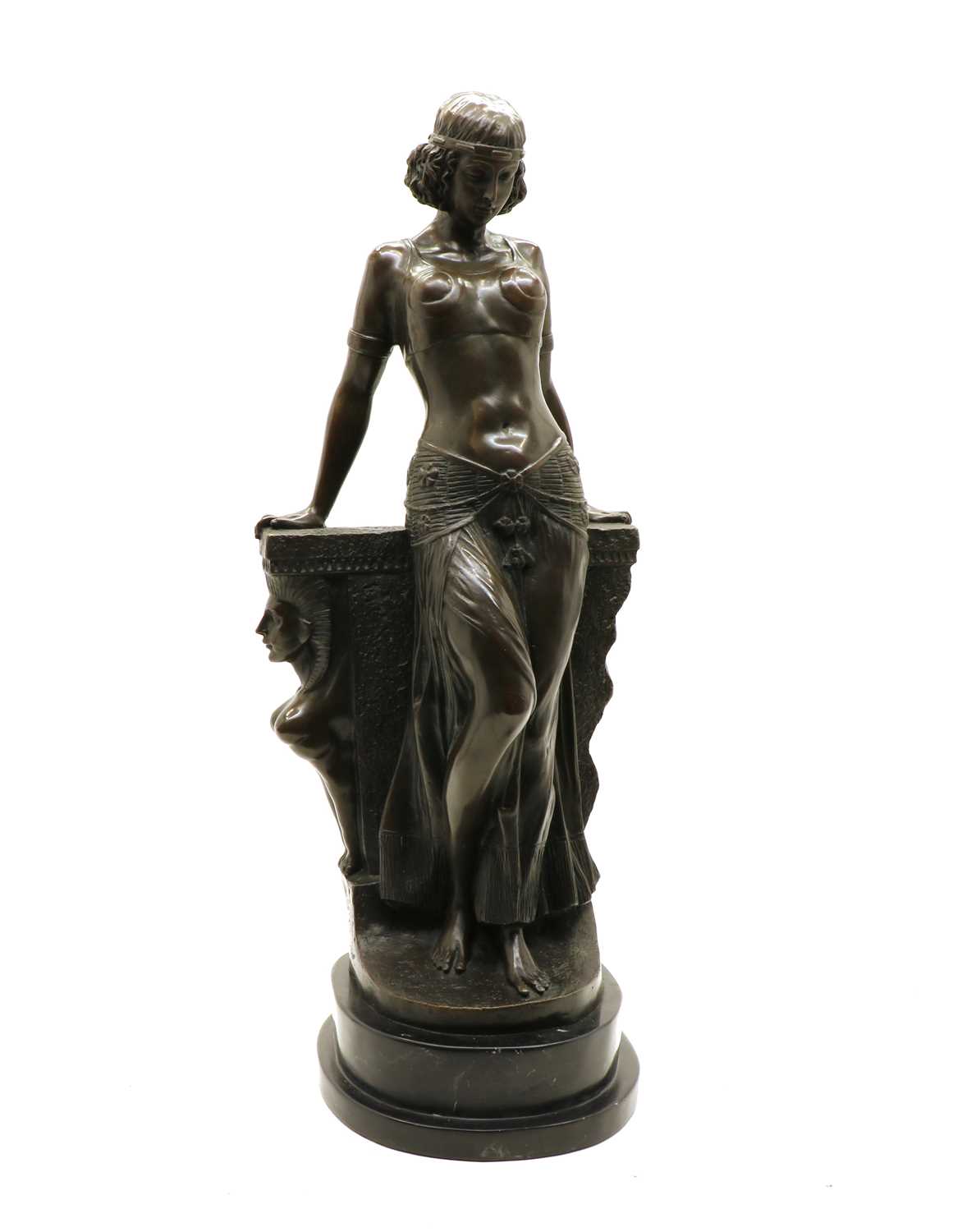Lot 110 - 'An Egyptian Lady' a modern bronzed figure