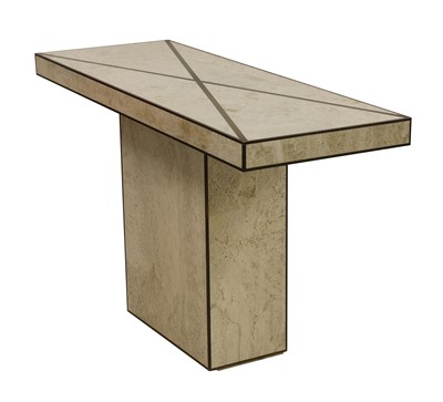 Lot 342 - An Italian marble and travertine marble console table