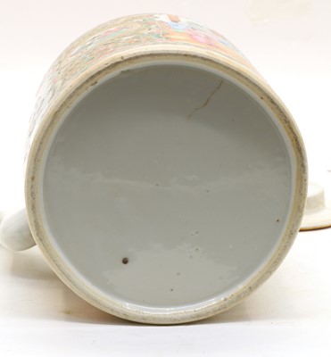 Lot 21 - A famille rose canton porcelain tea kettle c. 1880