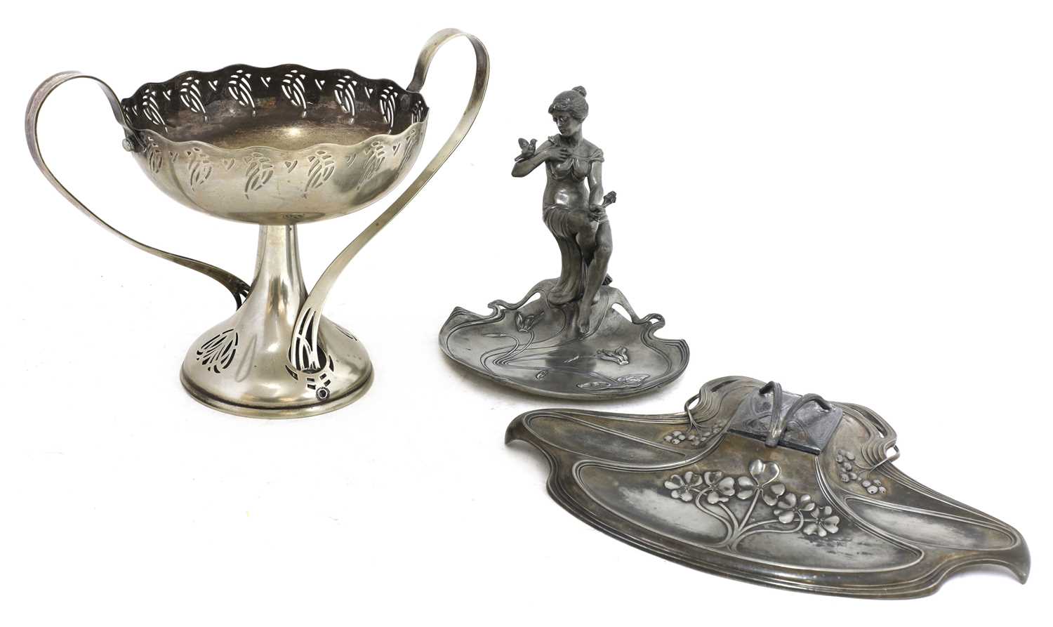 Lot 79 - Three Art Nouveau metalware items