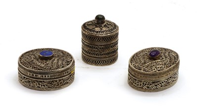 Lot 54 - Fifteen various Omani silver boxes