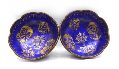 Lot 141 - A pair of Chinese Canton enamel dishes or brush washers