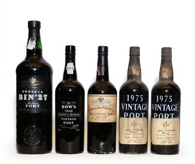 Lot 161 - Assorted to include: Butler & Nephew & Co, Vintage Port, 1975, two bottles and three various others