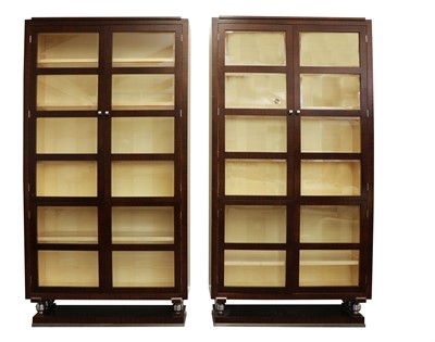 Lot 230 - A pair of bespoke Art Deco-style glazed display cabinets