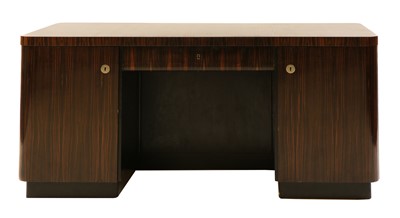 Lot 113 - An Art Deco Madagascan ebony desk