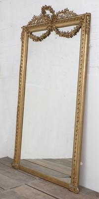 Lot 34 - A large French Louis XVI-style giltwood mirror
