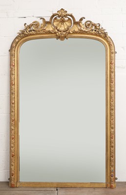 Lot 158 - A French Louis XV-style giltwood mirror