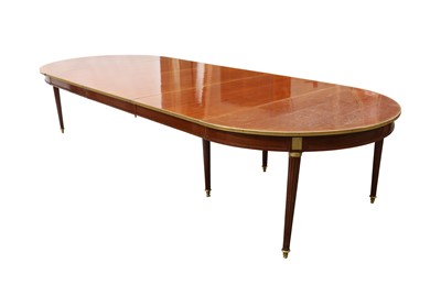 Lot 232 - A French Louis Philippe mahogany and gilt metal mounted dining table