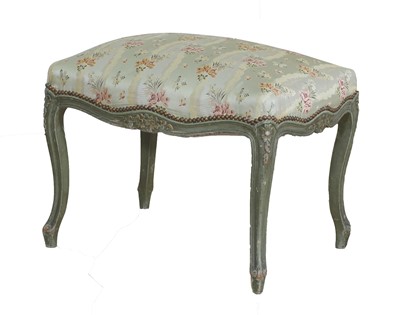 Lot 280 - A French Louis XV-style painted stool