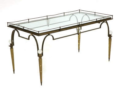 Lot 632 - A French brass coffee table