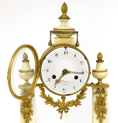 Lot 41 - A French rococo-style marble and gilt-bronze mounted portico clock