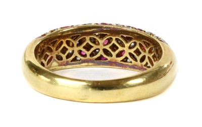 Lot 107 - A gold ruby and diamond ring