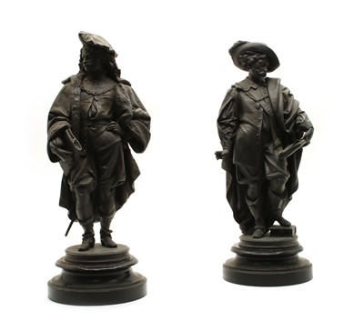 Lot 178 - A pair of spelter figures of gentlemen