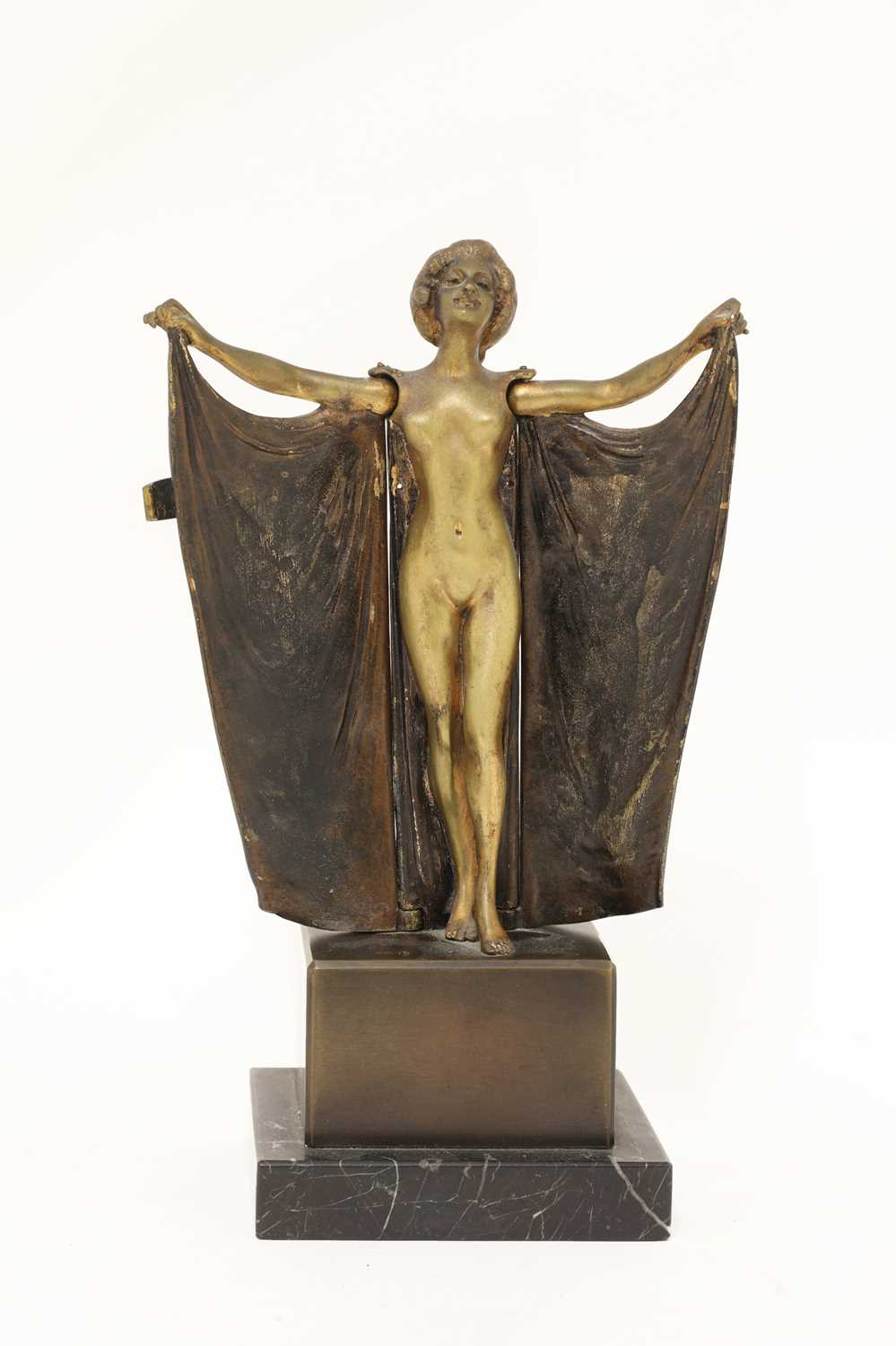 Lot 16 - An 'erotic' cold-painted bronze lady